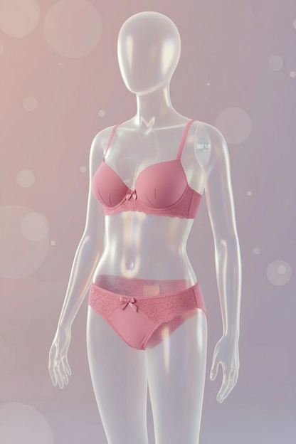 Pink Padded Push-Up Bra & Panty Set