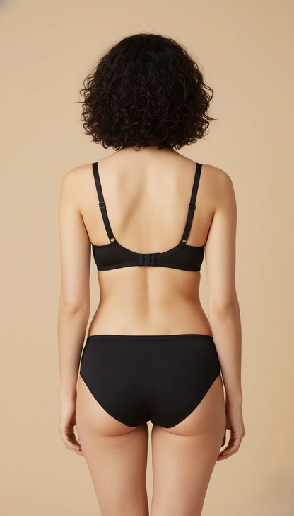 Classic Black Lingerie Set | Lightly Padded Bra & Matching Panty