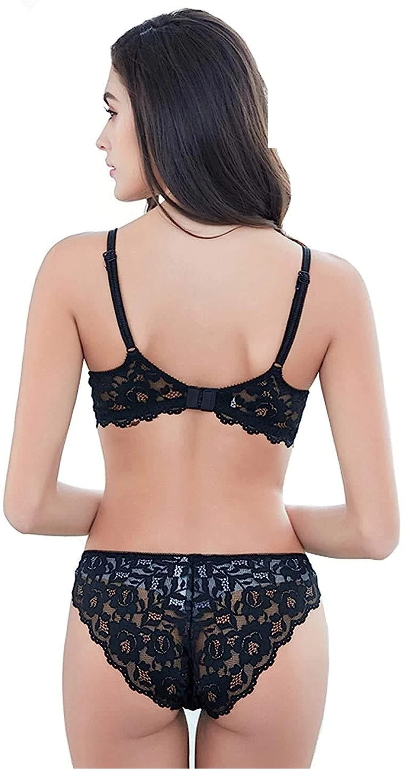 Midnight Charm Lace Bra & Panty Set