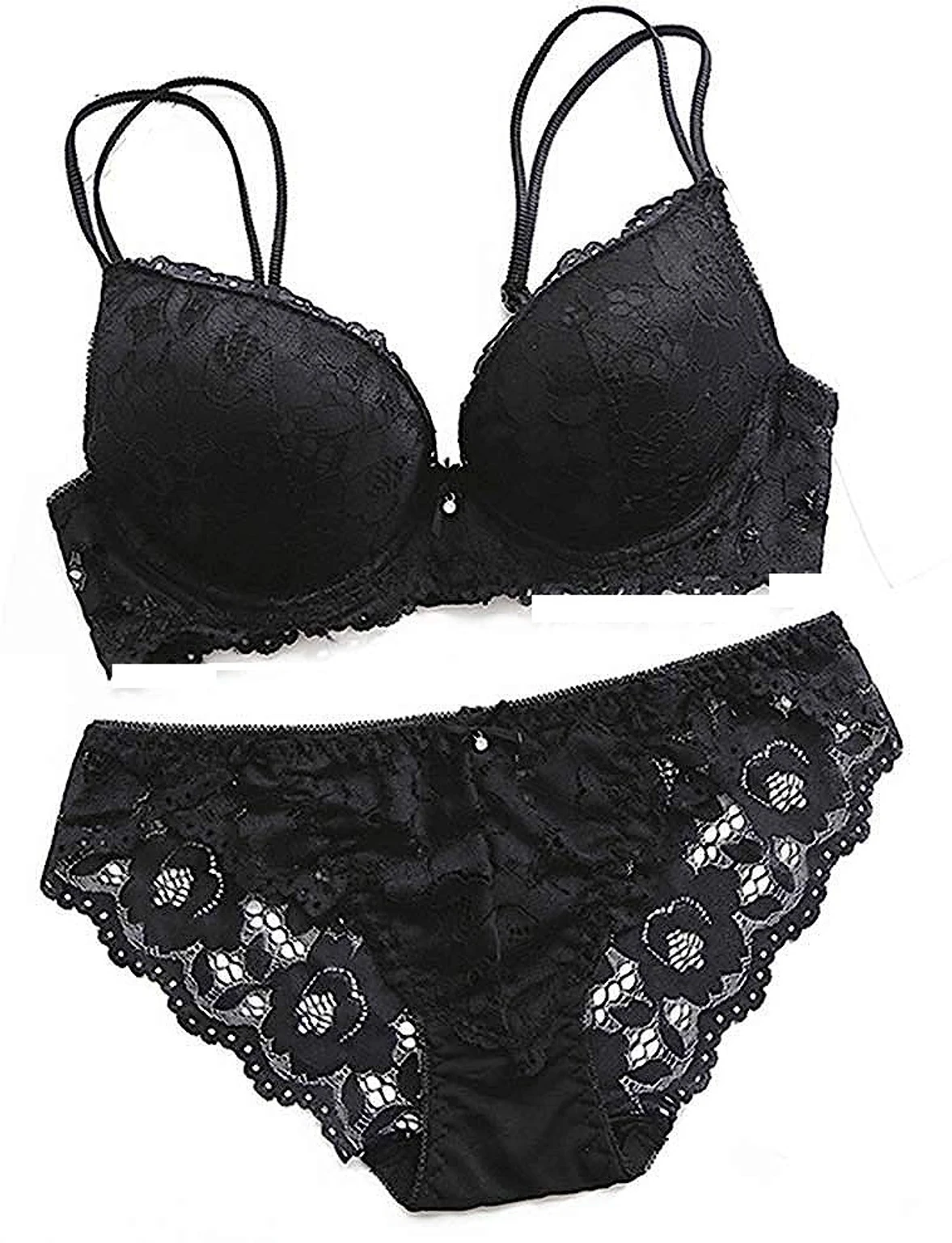 Midnight Charm Lace Bra & Panty Set
