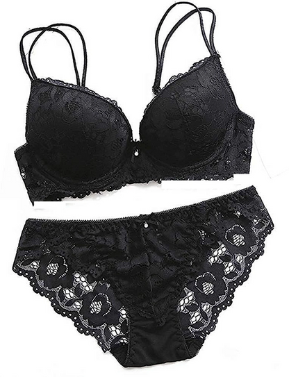 Midnight Charm Lace Bra & Panty Set