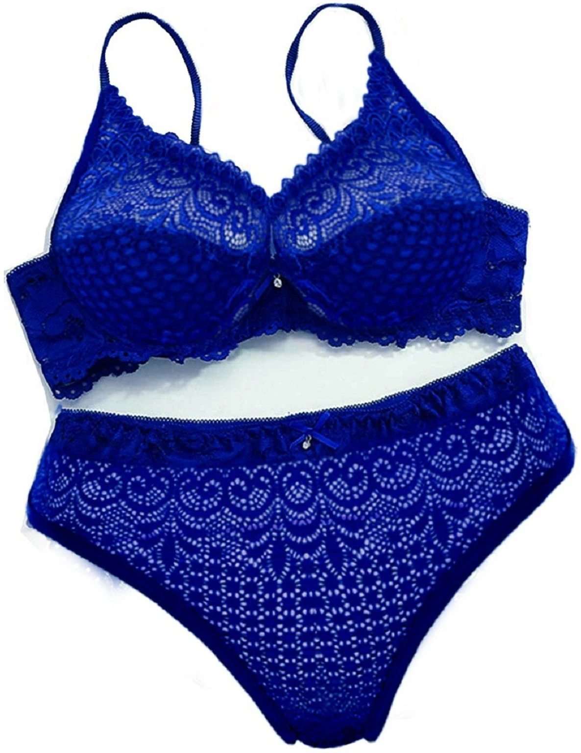Royal Sapphire Lace Bra & Panty Set