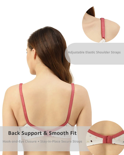 Premium Cotton Comfort Bra | Lightly Padded | Full Coverage | All-Day Support