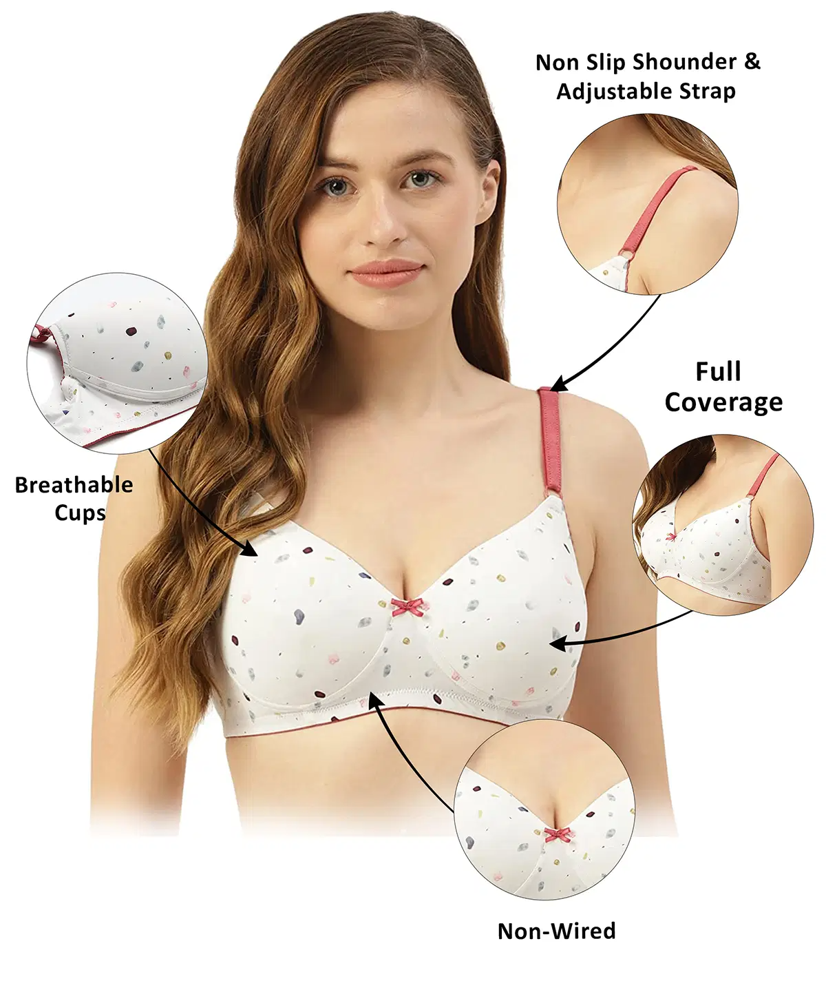 Premium Cotton Comfort Bra | Lightly Padded | Full Coverage | All-Day Support